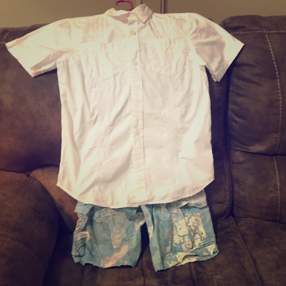 Boy’s Gap outfit, 3 shirts, 1 cargo shorts